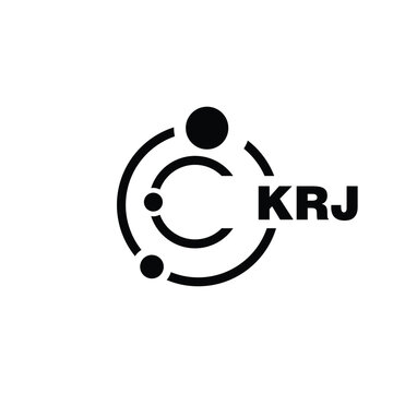 KRJ letter logo design on white background. KRJ logo. KRJ creative initials letter Monogram logo icon concept. KRJ letter design