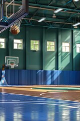 Basketball Court, Basketball, Indoor, Basketball frame
