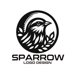 Fototapeta na wymiar Sparrow Vector Logo Design