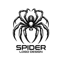 Obraz premium Spider Vector Logo Design