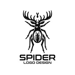 Obraz premium Spider Vector Logo Design