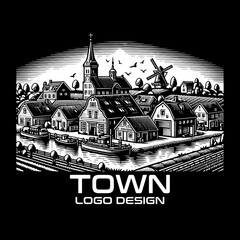 Town Vector Logo Design