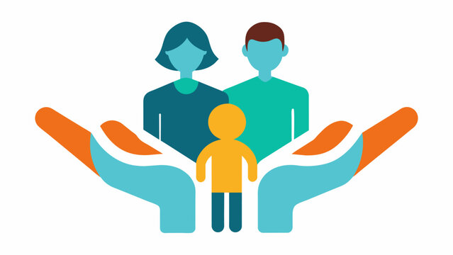 The physical and emotional support provided by the parents hand creating a safe and nurturing environment for the child to learn and grow.