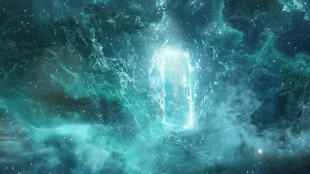 celestial rebirth ancient entity materializes amidst. seamless looping overlay 4k virtual video animation background