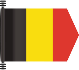 BELGIUM FLAG ROLLED EFFECT