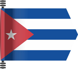 CUBA FLAG ROLLED EFFECT