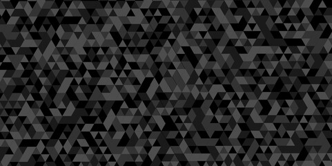 Seamless geometric pattern square shapes low polygon backdrop background. Abstract geometric wall tile and metal cube background triangle wallpaper. Gray and black polygonal background. - obrazy, fototapety, plakaty
