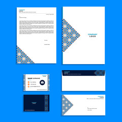 Abstract Geometric Office Stationery Equipment Set Design