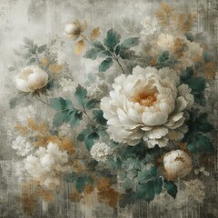 Tapeta w stylu grunge, dekoracja generative ai