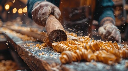 Craftsmen sharing woodworking skills and techniques, tradition and craftsmanship