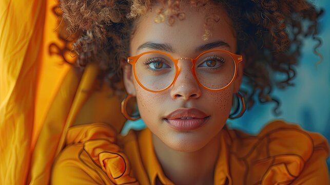 Creative startup environment, vibrant colors, young professionals collaborating on a project