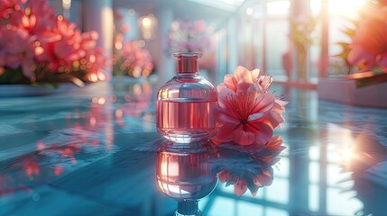 Elegant perfume boutique, scent exploration, luxury and refinement - obrazy, fototapety, plakaty