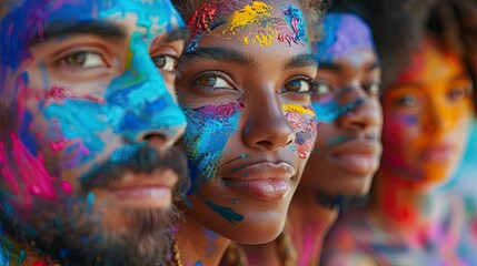 Obraz premium Street artists creating a mural, community and expression