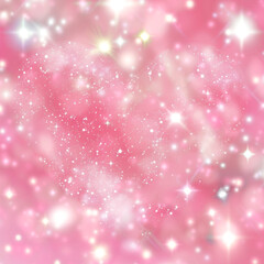 Magical Pink Sprinkled Stars Background