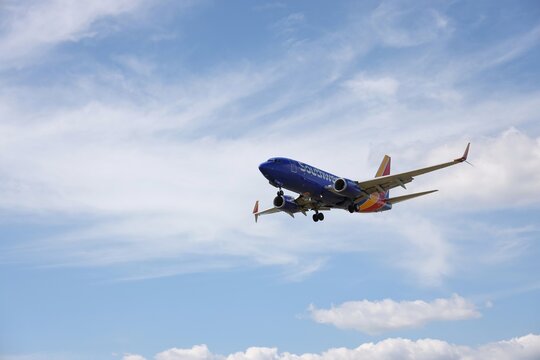Southwest Airlines Jet Making Final Approach to Tampa International Airport