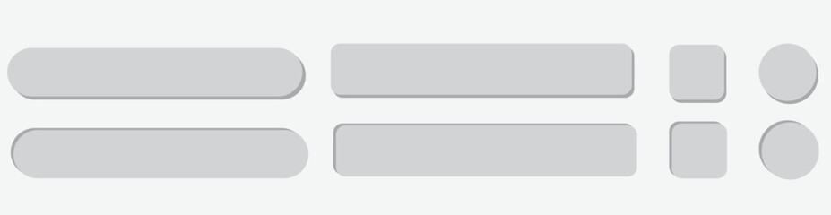 Obraz premium button, white, shadow, web, icon, round, shape, website, vector, badge, app, square, modern, minimal, menu, frame, element, shade, elegant, set, minimalist, technology, clean, simple, mobile, abstract