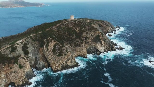 Cape Malfanato from Above: a Unique Perspective of the Malfanato Tower in Sardinia
