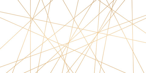 Abstract chaotic line luxury gold geometric random with diagonal line seamless pattern. Chaotic lines on transparent background. 