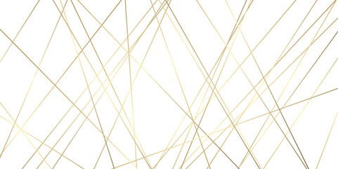 Abstract chaotic line luxury gold geometric random with diagonal line seamless pattern. Chaotic lines on transparent background. 