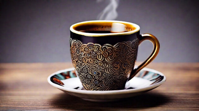 Delicious coffee cup isolated on studio background