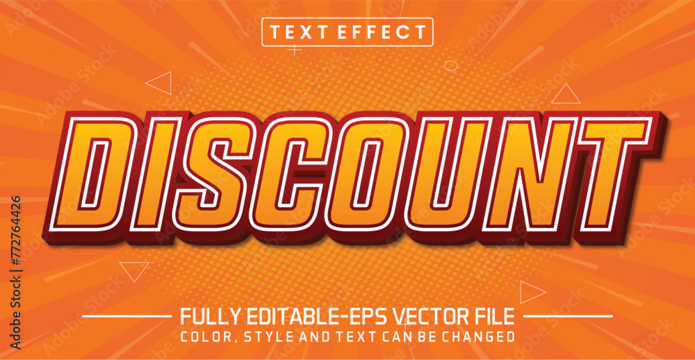 Poster discount font text effect editable