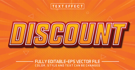 Discount font Text effect editable