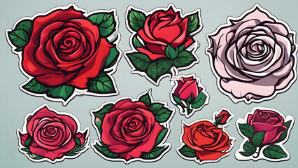 seamless pattern with roses, roses illustration, rose day, AI generated