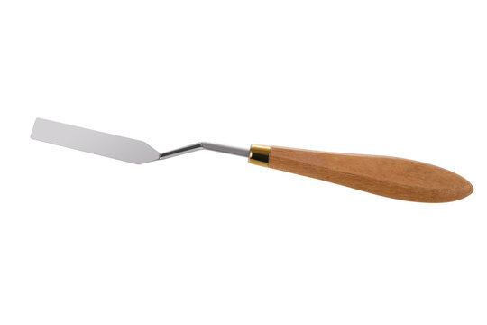 wooden handle painting knife without background PNG