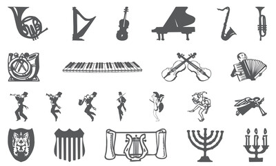 Musical instrument icon collection