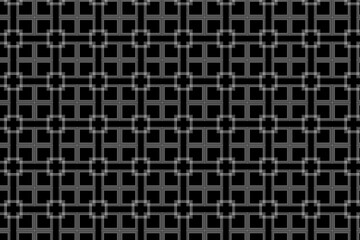 Seamless pattern. White squares on a black background. Flyer background design, advertising background, fabric, clothing, texture, textile pattern.