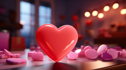 heart shaped candles  high definition(hd) photographic creative image