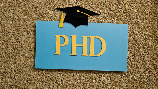 P.H.D written on the board, AI generated