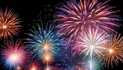 Fototapeta na wymiar fireworks exploding overhead in a dazzling display upscaled 12