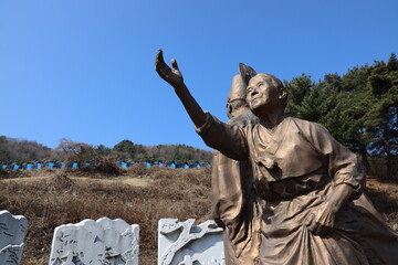 Fototapeta premium statue great man korea legend old times grandeur