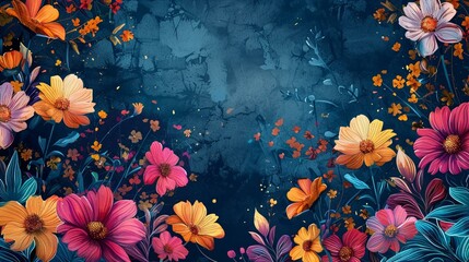 Obraz premium Wildflower whimsy, doodled and designed for creative minds