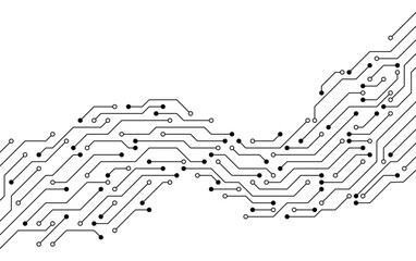 Circuit board vector illustration. High-tech technology background