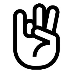 hand gesture icon.