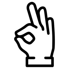 OK gesture hand gesture icon.
