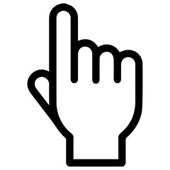 middle finger pointing upwards icon.