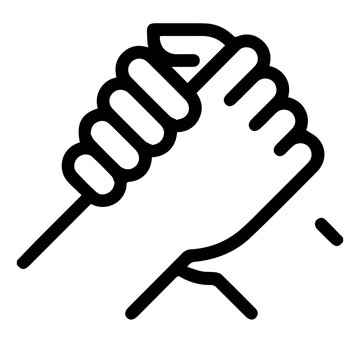Teamwork handshake icon.