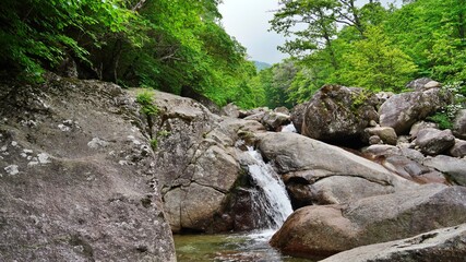Scenery of the clean valley of Jiri Mountain in Korea