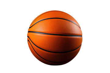 Citrus Slam: Vibrant Orange Basketball on Clean White Background. On a Clear PNG or White Background.