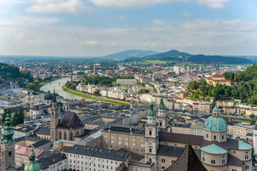 Skyline Salzburg, Österreich - obrazy, fototapety, plakaty