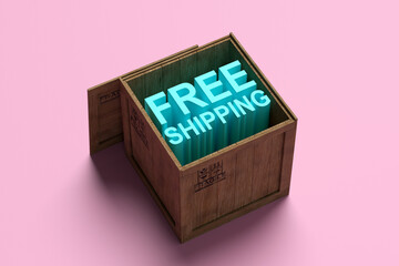 Free shipping or delivery concept.