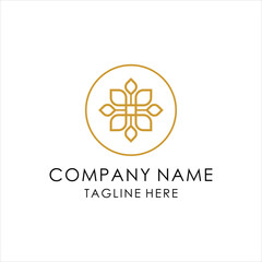 monoline yoga flower logo, design inspiration, illustration, vector