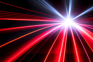 Fototapeta premium red light burst, generative ai