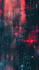 Obraz premium Abstract Cyberpunk City Background 