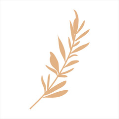 Beige abstract floral vector element