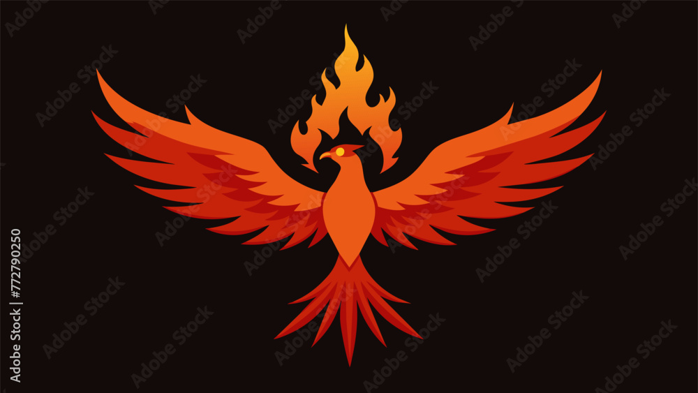 Poster a phoenix rising from ashes signifying the power of resilience and overcoming adversity on the path 