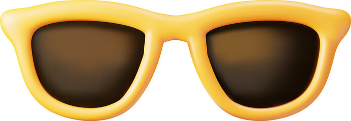 3d Yellow Sunglasses Icon